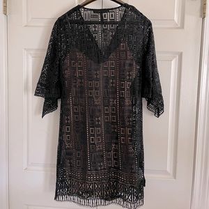 BCBG MaxAzria Tati open weave sheath dress